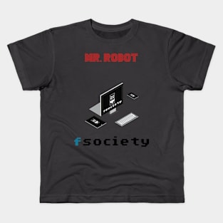 mr robot minimal poster Kids T-Shirt